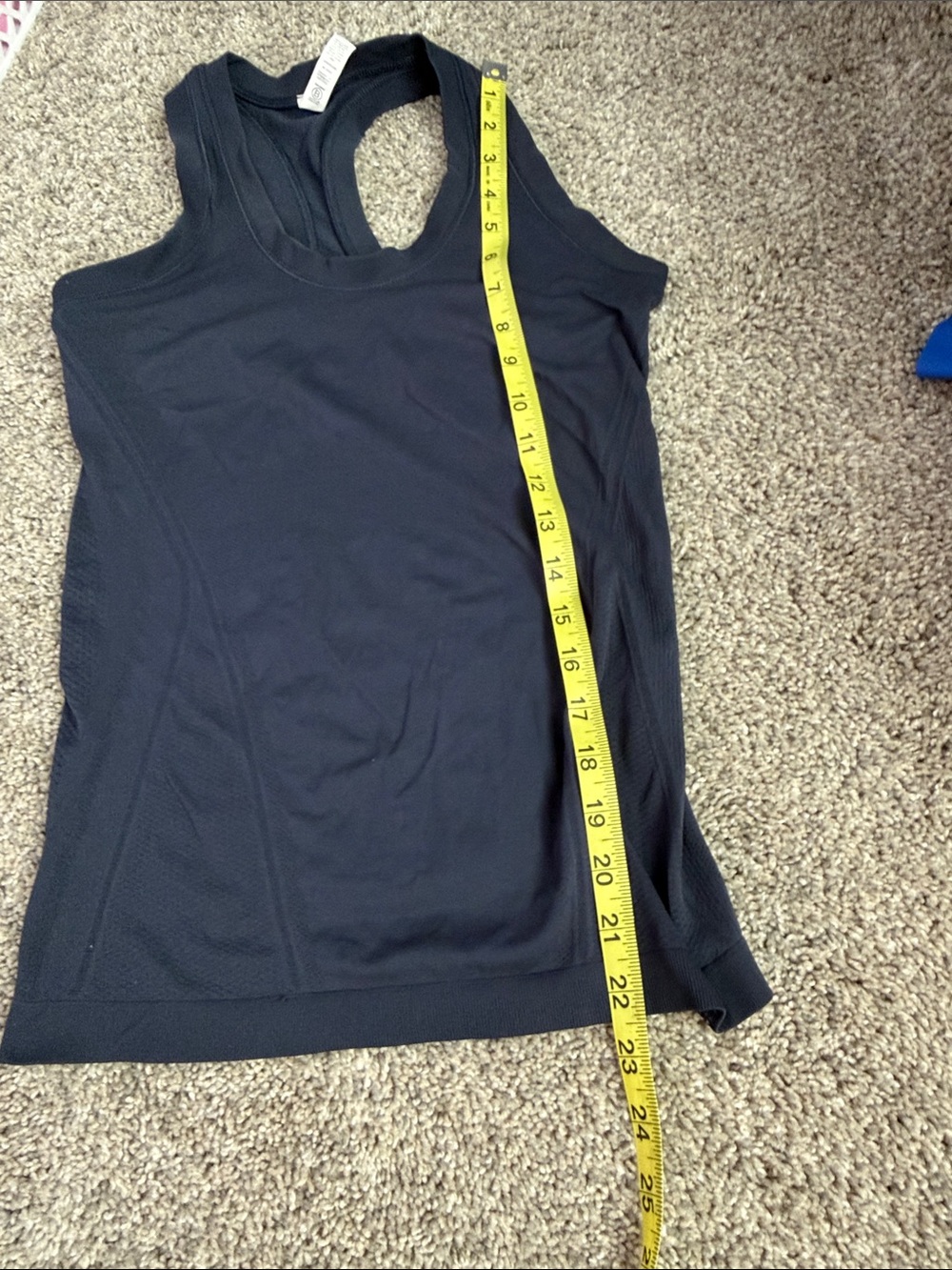 Athleta Navy Momentum Compression Tank, like new! XXS- runs big - - Picture 5 of 6